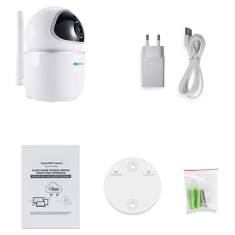 ESCAM QF009 H.264 1080P 355 Degree Panoramic WIFI IP Camera with EU Plug