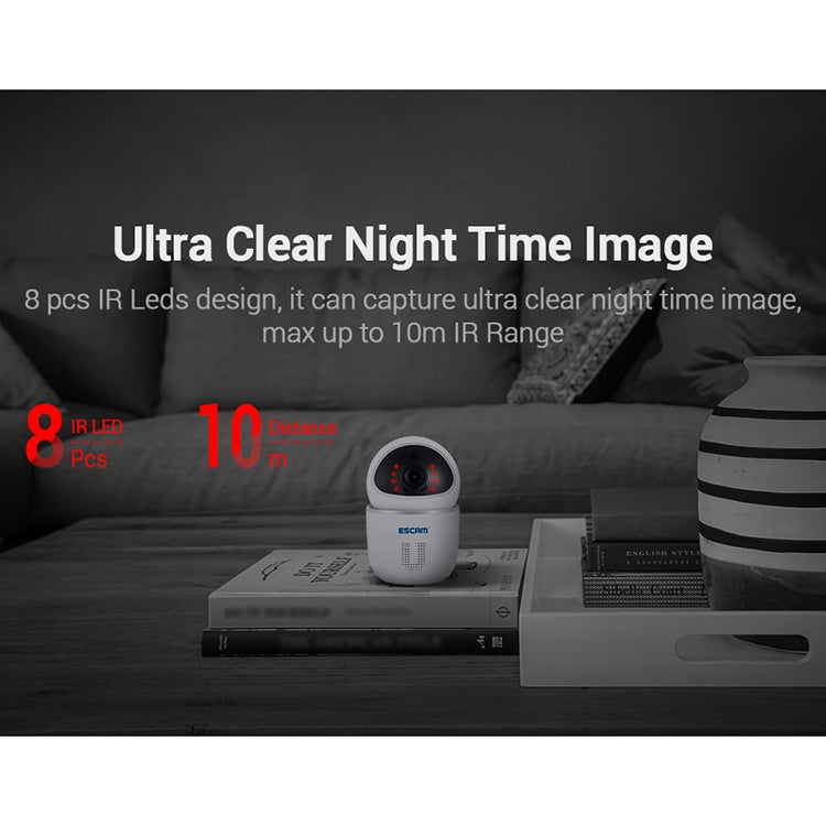ESCAM QF009 H.264 1080P 355 Degree Panoramic WIFI IP Camera with EU Plug