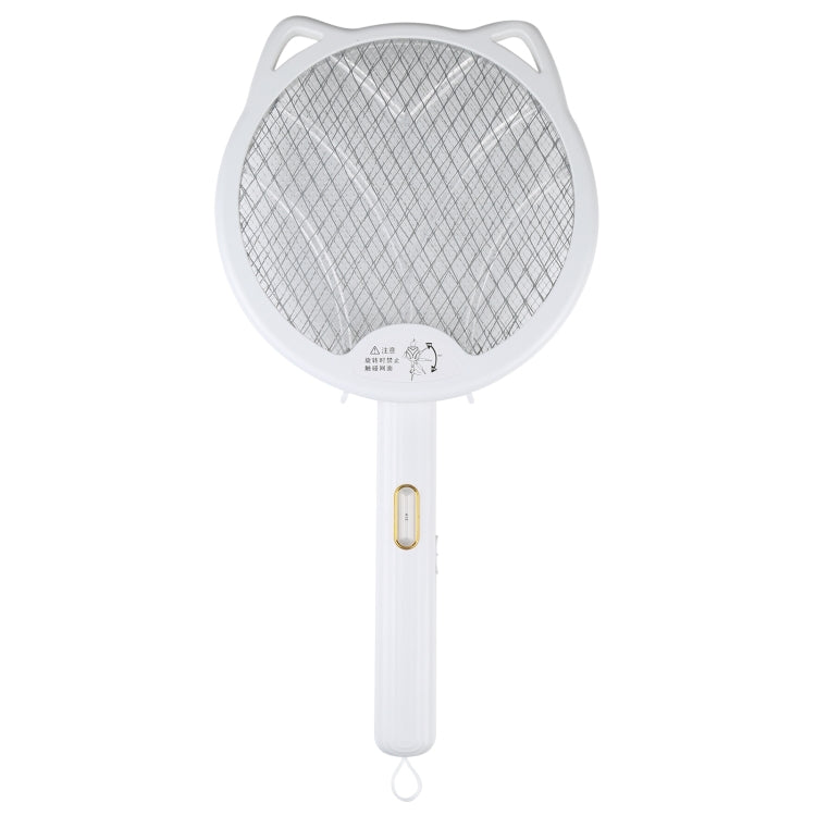Cat Ear Rotary Electric Mosquito Swatter (White)