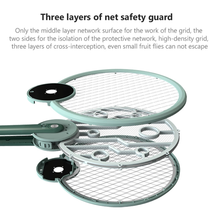 2W Portable Foldable Electric Mosquito Swatter(Beige)