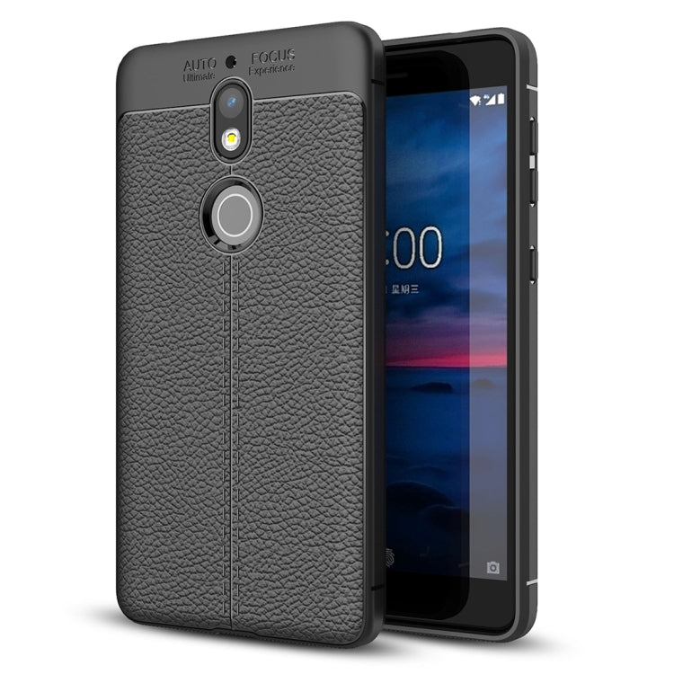 For Nokia 7 Litchi Texture Soft TPU Protective Case