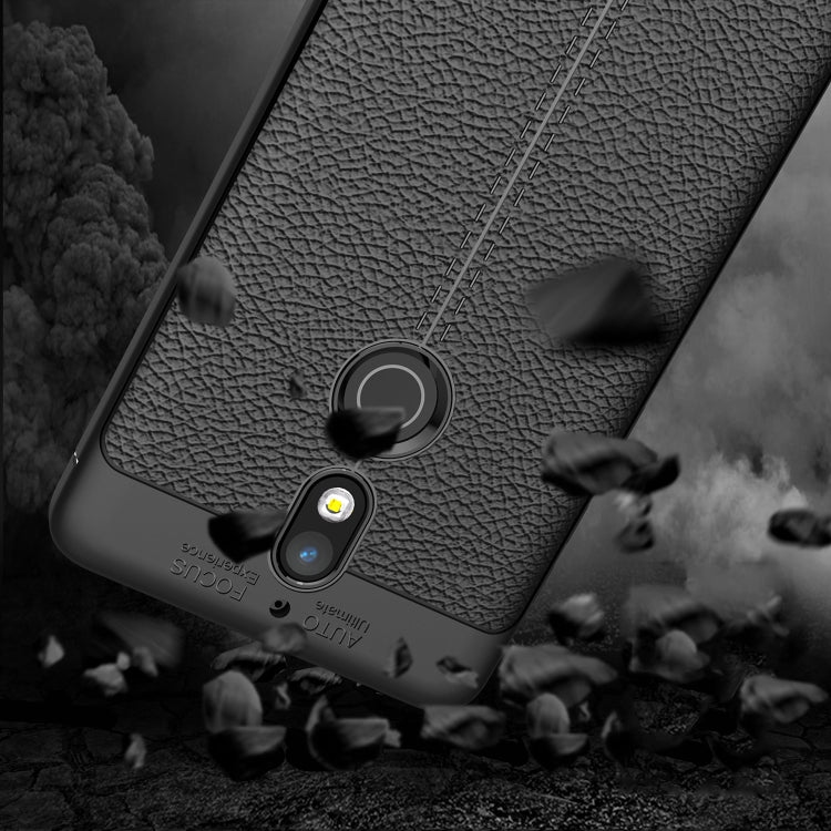 For Nokia 7 Litchi Texture Soft TPU Protective Case