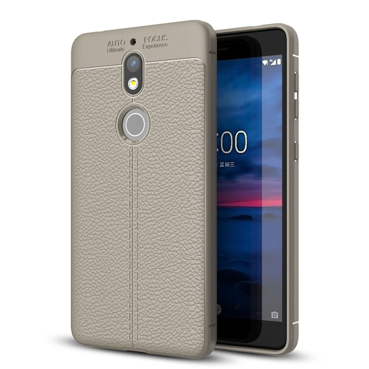 For Nokia 7 Litchi Texture Soft TPU Protective Case