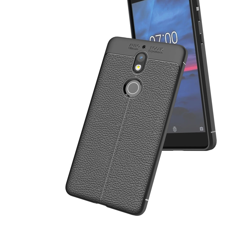 For Nokia 7 Litchi Texture Soft TPU Protective Case