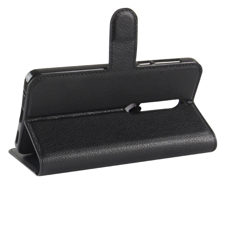 For Nokia 6 (2018) Litchi Texture Horizontal Flip Leather Case with Holder & Card Slots & Wallet