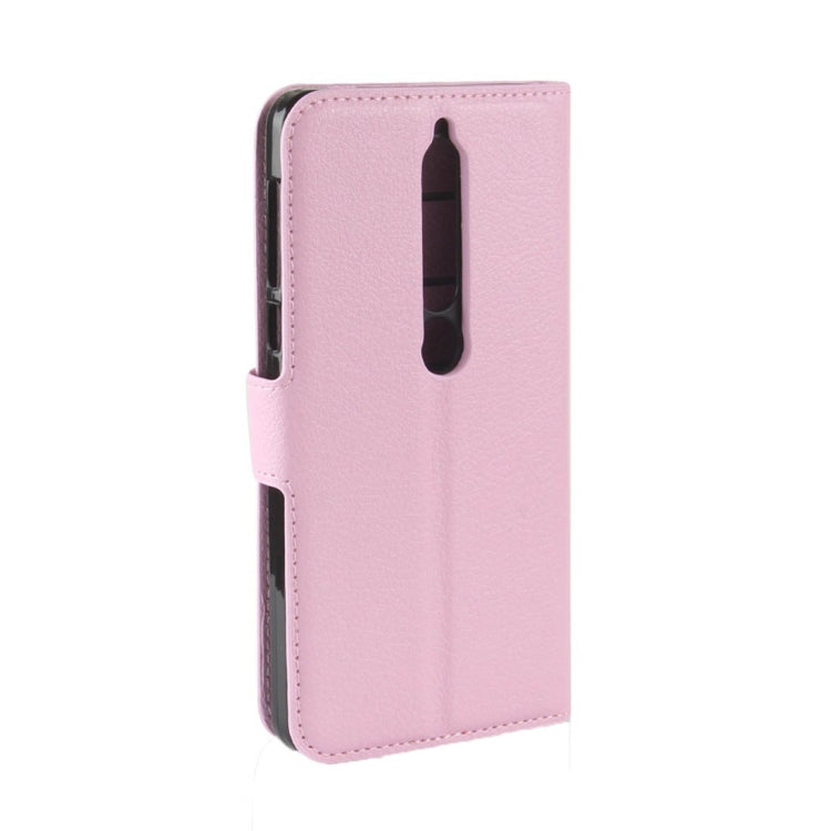 For Nokia 6 (2018) Litchi Texture Horizontal Flip Leather Case with Holder & Card Slots & Wallet