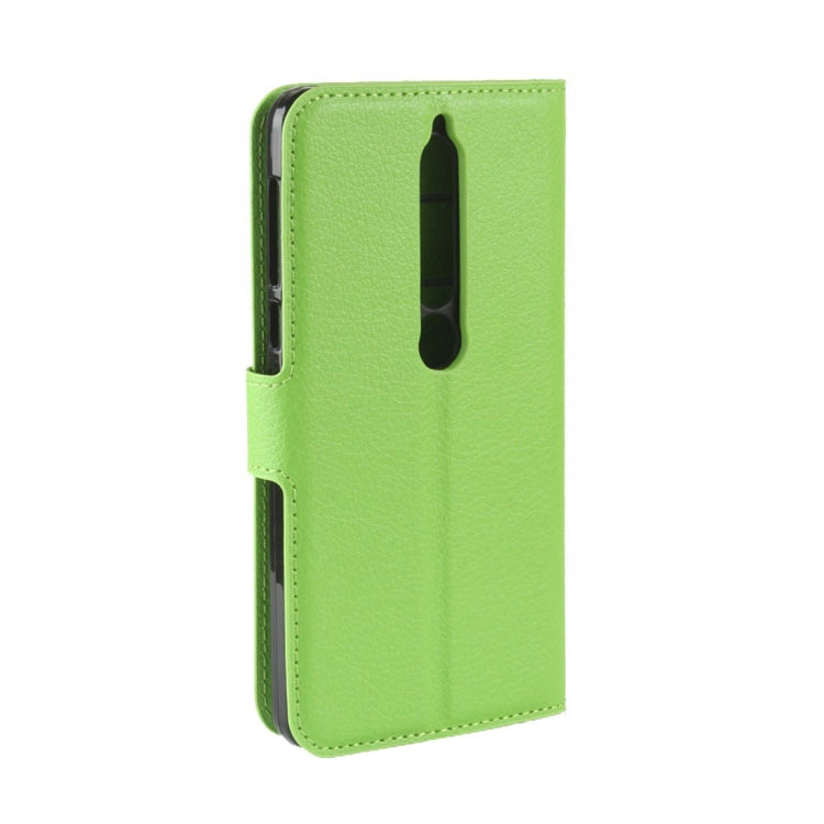 For Nokia 6 (2018) Litchi Texture Horizontal Flip Leather Case with Holder & Card Slots & Wallet