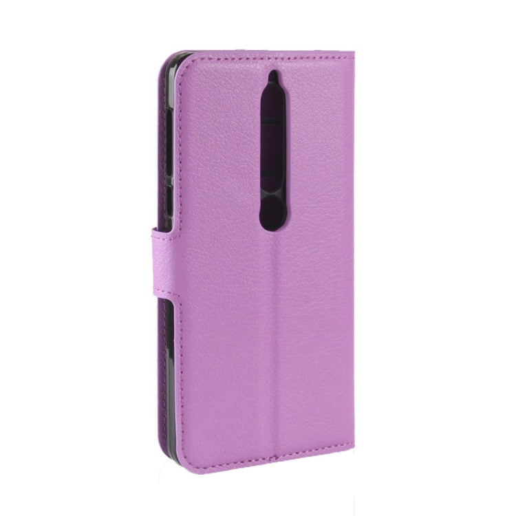 For Nokia 6 (2018) Litchi Texture Horizontal Flip Leather Case with Holder & Card Slots & Wallet