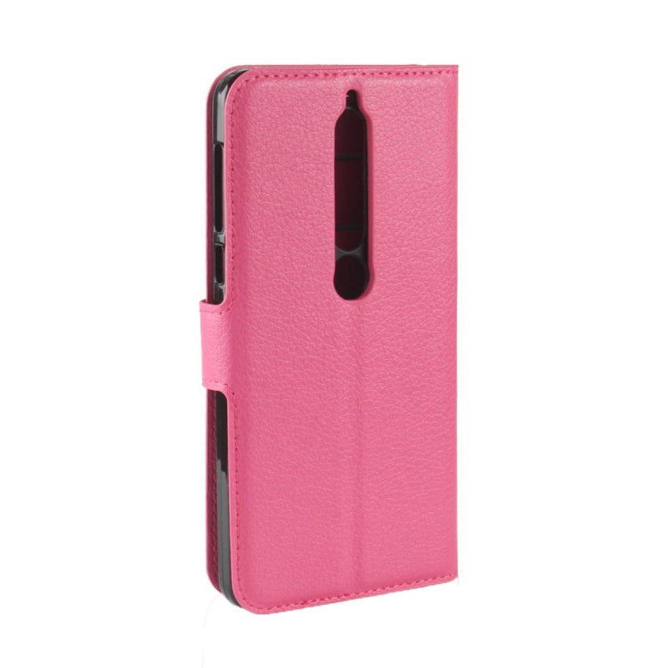 For Nokia 6 (2018) Litchi Texture Horizontal Flip Leather Case with Holder & Card Slots & Wallet