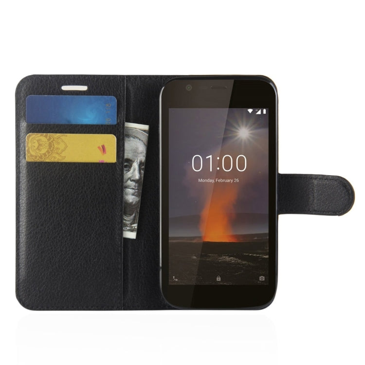 For Nokia 1 Litchi Texture Horizontal Flip Leather Case with Wallet & Holder & Card Slots