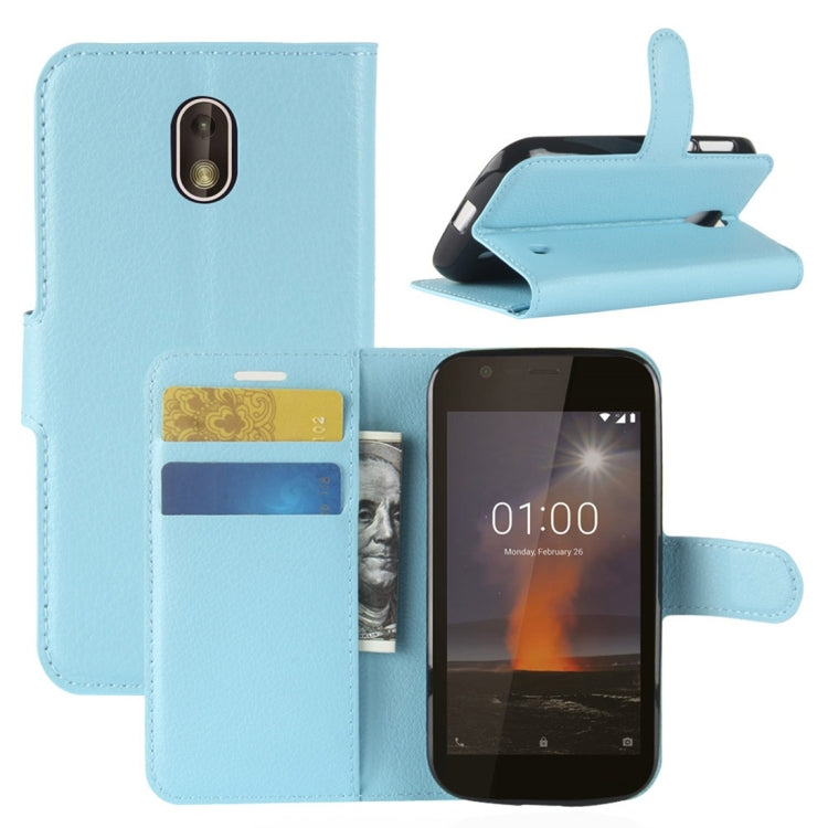For Nokia 1 Litchi Texture Horizontal Flip Leather Case with Wallet & Holder & Card Slots