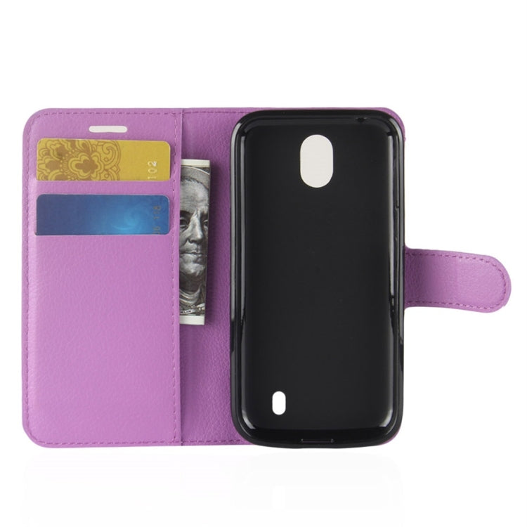 For Nokia 1 Litchi Texture Horizontal Flip Leather Case with Wallet & Holder & Card Slots