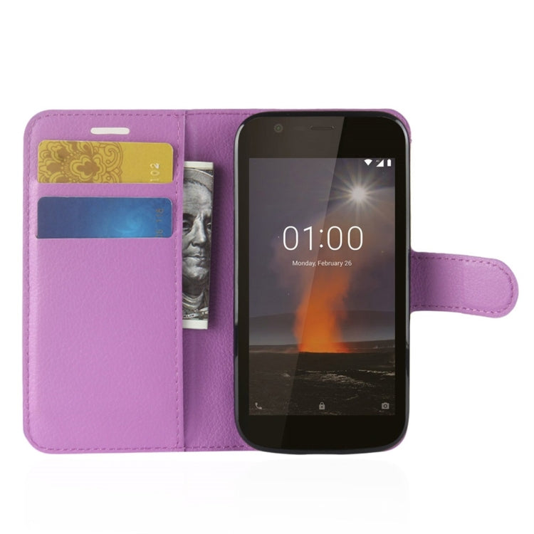For Nokia 1 Litchi Texture Horizontal Flip Leather Case with Wallet & Holder & Card Slots