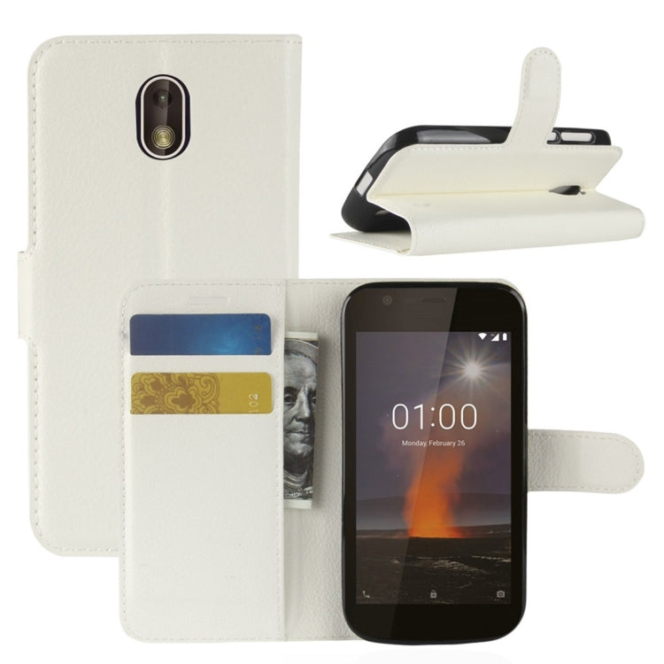For Nokia 1 Litchi Texture Horizontal Flip Leather Case with Wallet & Holder & Card Slots