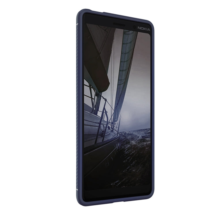 Lenuo Leshen Series for Nokia 7 Plus TPU Litchi Texture Dropproof Protective Back Cover Case