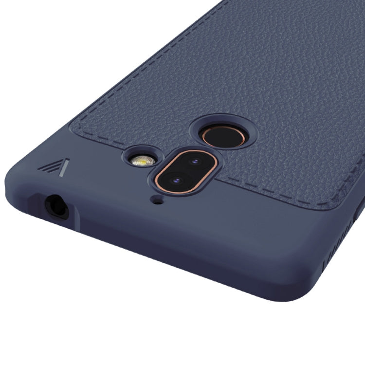 Lenuo Leshen Series for Nokia 7 Plus TPU Litchi Texture Dropproof Protective Back Cover Case