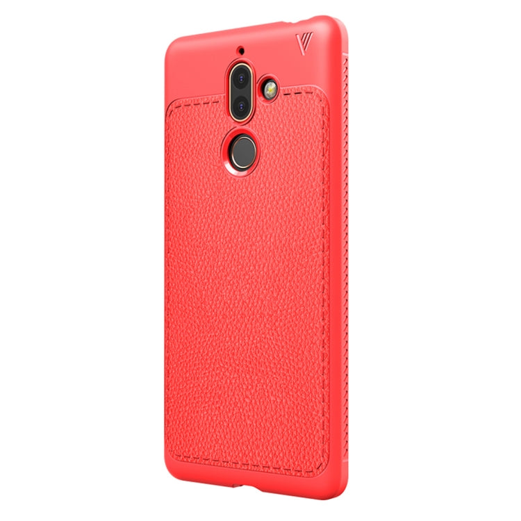 Lenuo Leshen Series for Nokia 7 Plus TPU Litchi Texture Dropproof Protective Back Cover Case