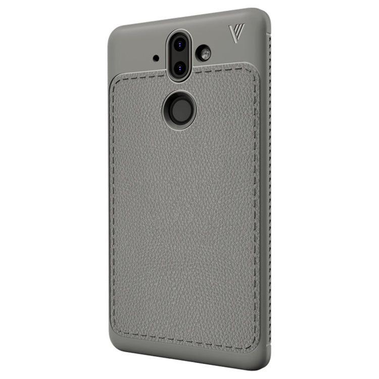Lenuo Leshen Series for Nokia 8 Sirocco TPU Litchi Texture Dropproof Protective Back Cover Case