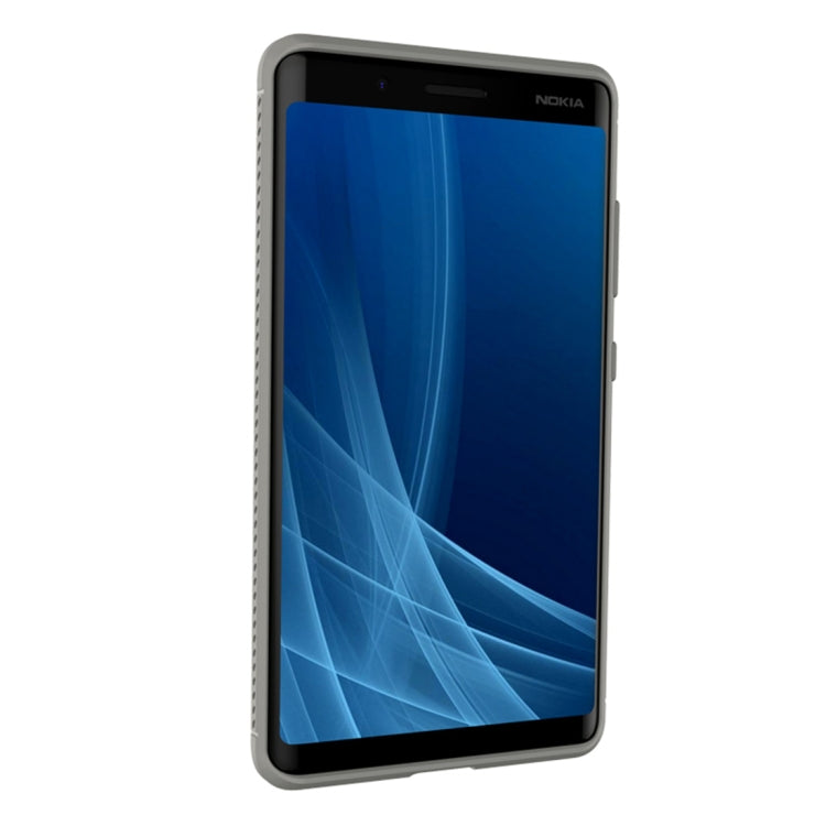 Lenuo Leshen Series for Nokia 8 Sirocco TPU Litchi Texture Dropproof Protective Back Cover Case