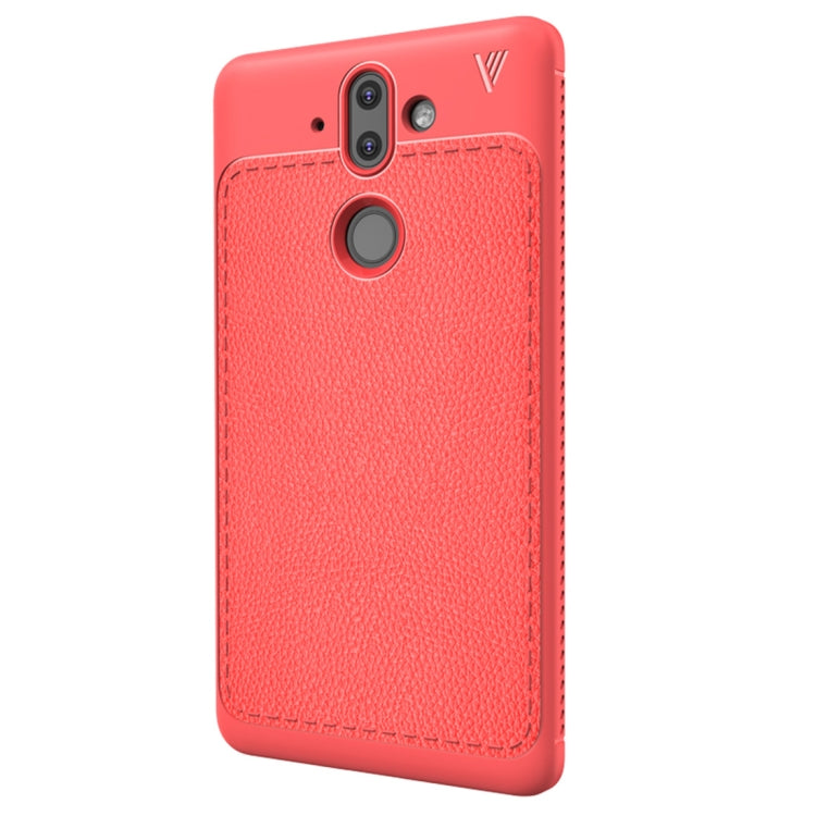 Lenuo Leshen Series for Nokia 8 Sirocco TPU Litchi Texture Dropproof Protective Back Cover Case