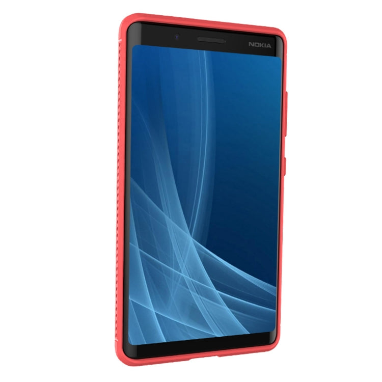 Lenuo Leshen Series for Nokia 8 Sirocco TPU Litchi Texture Dropproof Protective Back Cover Case