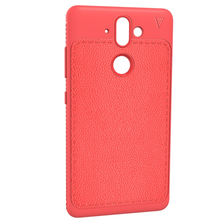 Lenuo Leshen Series for Nokia 8 Sirocco TPU Litchi Texture Dropproof Protective Back Cover Case