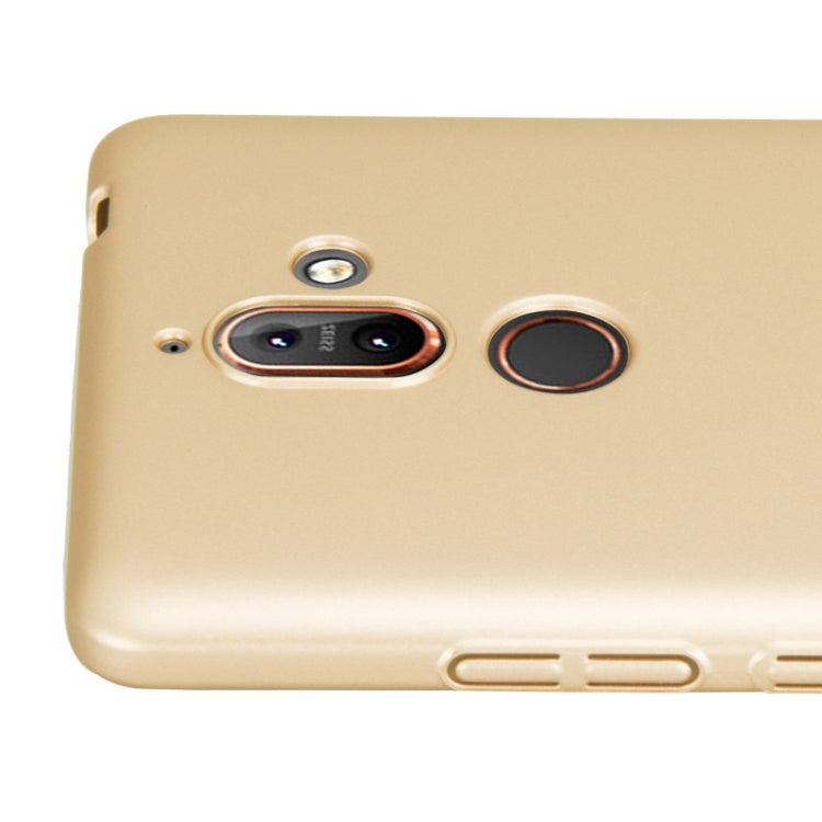 Lenuo Leshield Series for Nokia 7 Plus  PC Dropproof Protective Back Cover Case (Gold)