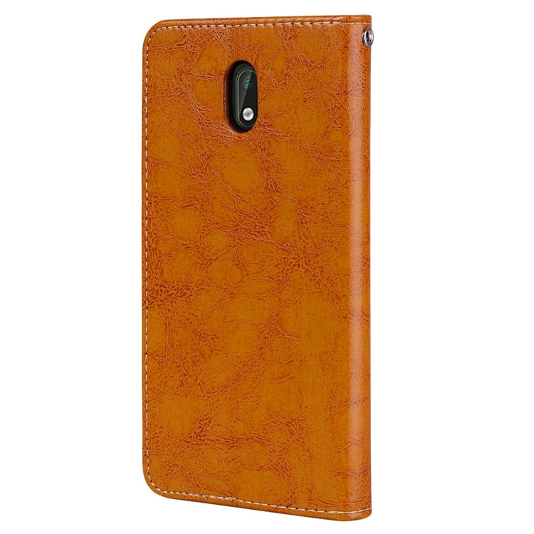 For Nokia 3 Business Style Oil Wax Texture Horizontal Flip Leather Case with Holder & Card Slots & Wallet