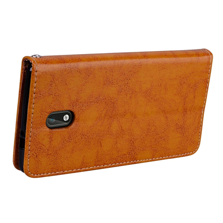 For Nokia 3 Business Style Oil Wax Texture Horizontal Flip Leather Case with Holder & Card Slots & Wallet