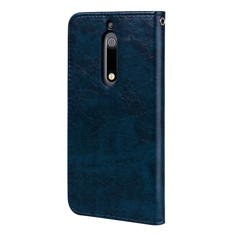 For Nokia 5 Business Style Oil Wax Texture Horizontal Flip Leather Case with Holder & Card Slots & Wallet
