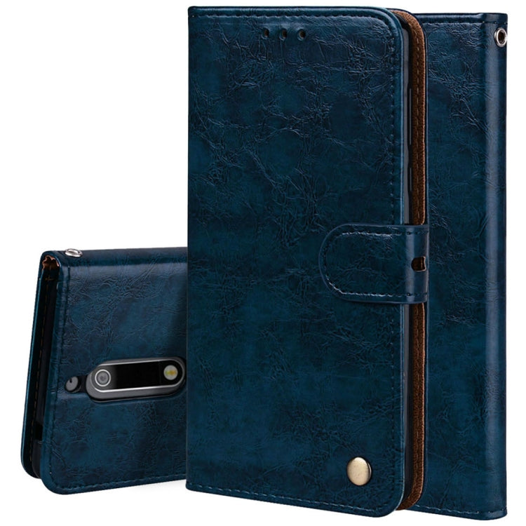 For Nokia 5 Business Style Oil Wax Texture Horizontal Flip Leather Case with Holder & Card Slots & Wallet