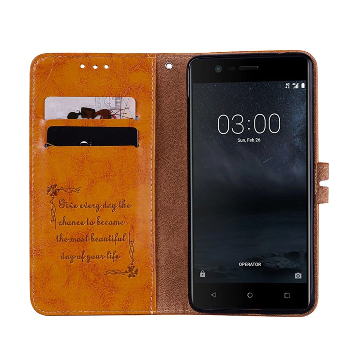 For Nokia 5 Business Style Oil Wax Texture Horizontal Flip Leather Case with Holder & Card Slots & Wallet