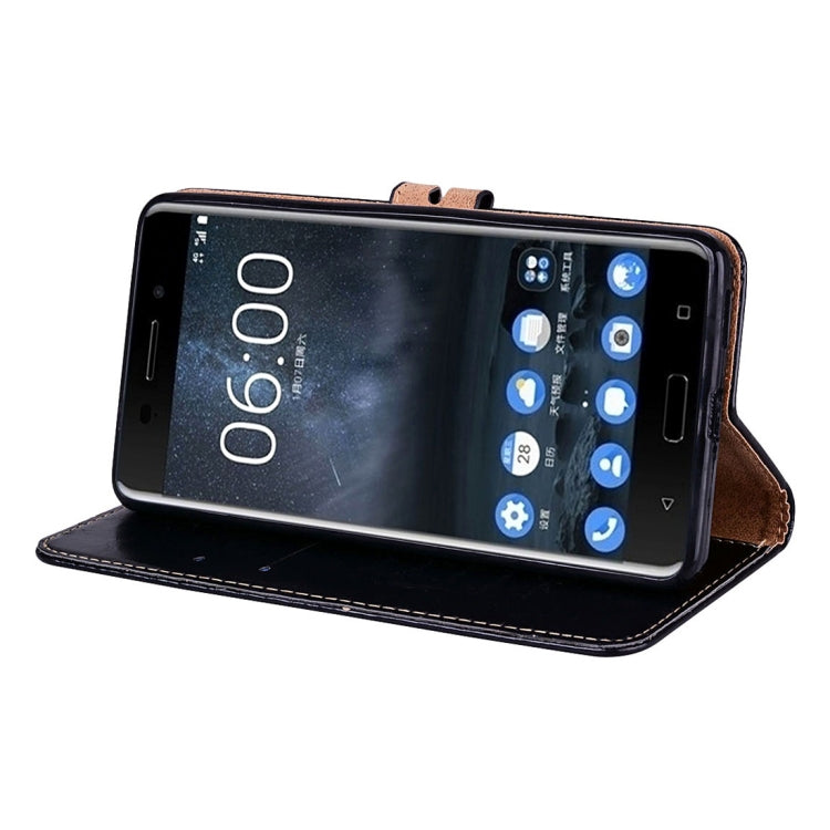 For Nokia 6 Business Style Oil Wax Texture Horizontal Flip Leather Case with Holder & Card Slots & Wallet