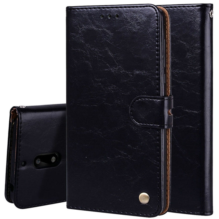 For Nokia 6 Business Style Oil Wax Texture Horizontal Flip Leather Case with Holder & Card Slots & Wallet