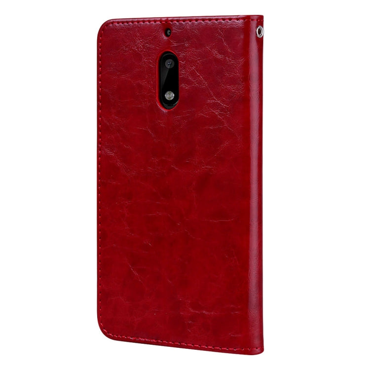 For Nokia 6 Business Style Oil Wax Texture Horizontal Flip Leather Case with Holder & Card Slots & Wallet