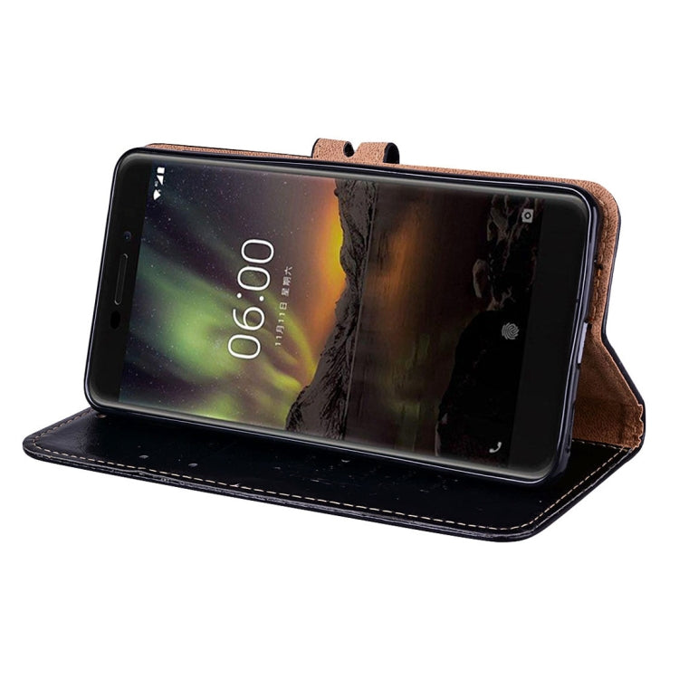 For Nokia 6 (2018) Business Style Oil Wax Texture Horizontal Flip Leather Case with Holder & Card Slots & Wallet
