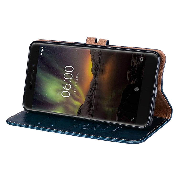 For Nokia 6 (2018) Business Style Oil Wax Texture Horizontal Flip Leather Case with Holder & Card Slots & Wallet
