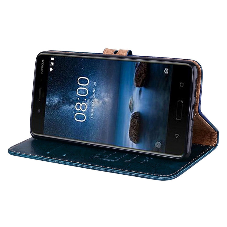 For Nokia 8 Business Style Oil Wax Texture Horizontal Flip Leather Case with Holder & Card Slots & Wallet