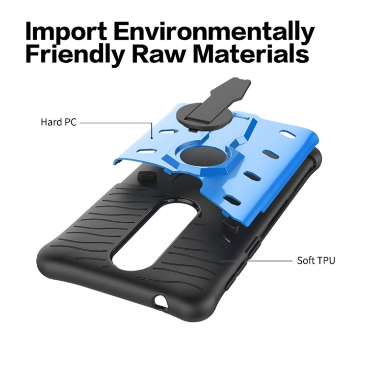 For Nokia 6 (2018) PC + TPU Dropproof Sniper Hybrid Protective Back Case with 360 Degree Rotation Holder
