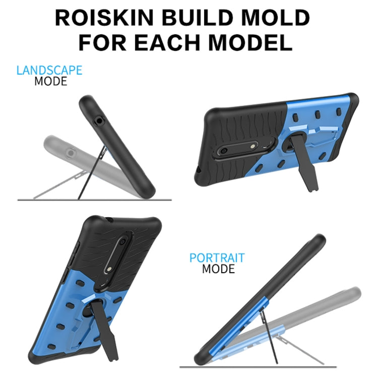 For Nokia 6 (2018) PC + TPU Dropproof Sniper Hybrid Protective Back Case with 360 Degree Rotation Holder