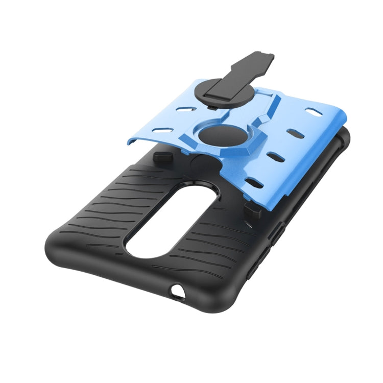 For Nokia 6 (2018) PC + TPU Dropproof Sniper Hybrid Protective Back Case with 360 Degree Rotation Holder