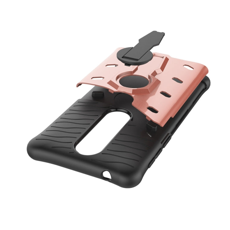 For Nokia 6 (2018) PC + TPU Dropproof Sniper Hybrid Protective Back Case with 360 Degree Rotation Holder