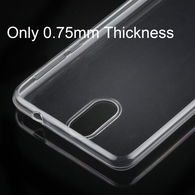 50 PCS 0.75mm Transparent TPU Case for Nokia 3.1