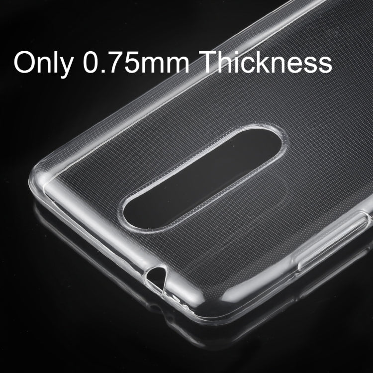 50 PCS 0.75mm Transparent TPU Case for Nokia 5.1