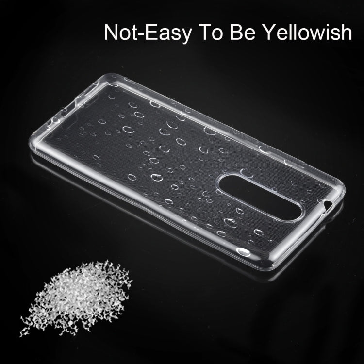 50 PCS 0.75mm Transparent TPU Case for Nokia 5.1