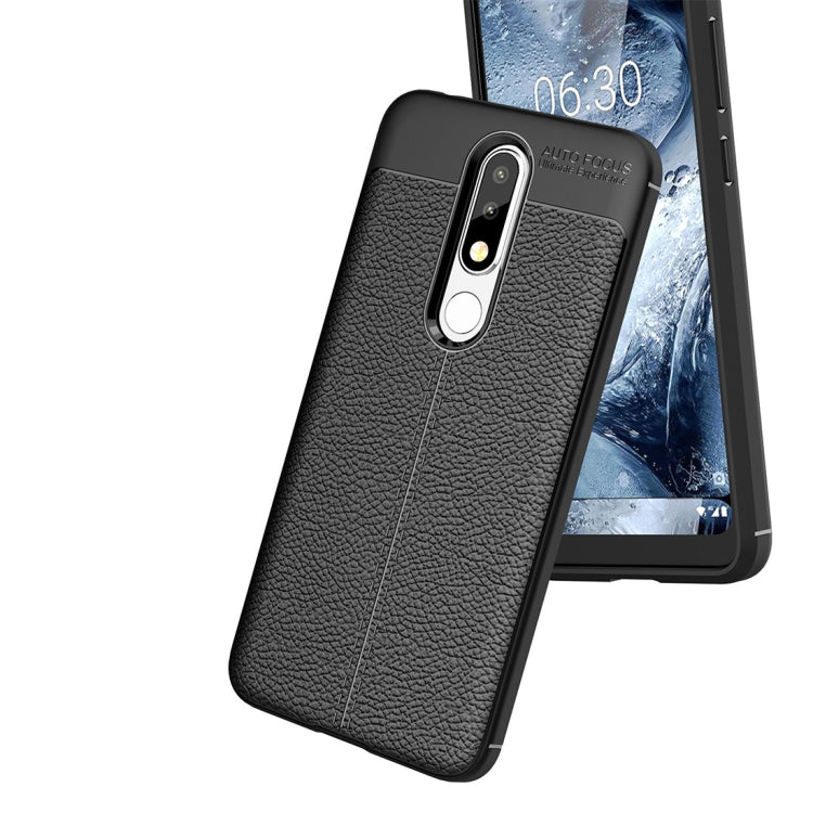 Litchi Texture TPU Case for Nokia 5.1 Plus(X5)