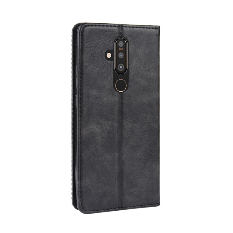 Retro Magnetic Clasp Horizontal Flip Leather Case for Nokia X71 (8.1 Plus), with Holder & Card Slots & Wallet