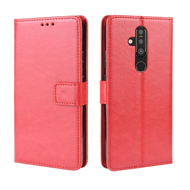 Crazy Horse Texture Horizontal Flip Leather Case for Nokia X71 (8.1 Plus), with Holder & Card Slots & Wallet