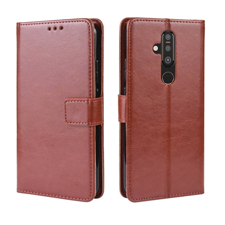 Crazy Horse Texture Horizontal Flip Leather Case for Nokia X71 (8.1 Plus), with Holder & Card Slots & Wallet
