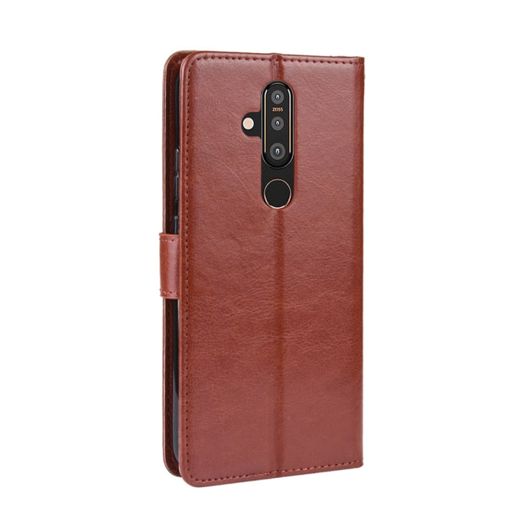 Crazy Horse Texture Horizontal Flip Leather Case for Nokia X71 (8.1 Plus), with Holder & Card Slots & Wallet
